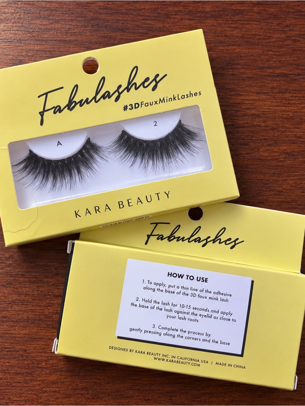 2-Pack Kara Beauty Fabulashes A2 3D Faux Mink False Eyelashes